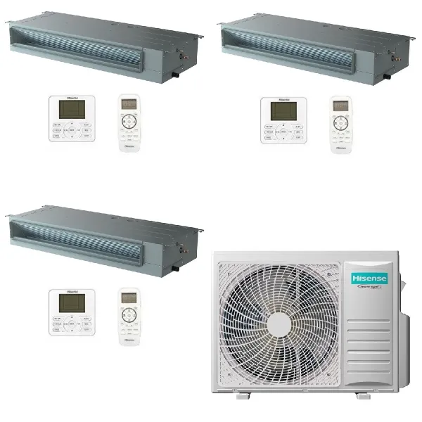 Hisense Trio Split Klimageräte Kanal 9+9+9 3AMW52U4RJC ADT26UX4RBL8 ADT26UX4RBL8 ADT26UX4RBL8 WiFi Optional R-32 ADT-9+9+9+3A...