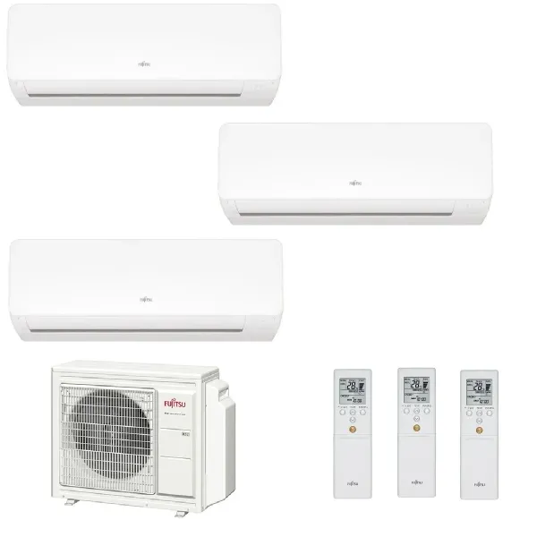 Fujitsu Trio Split KM WiFi 7+7+9 AOYG18KBTA3 ASYG07KMCF ASYG07KMCF ASYG09KMCF Klimageräte Weiß R-32 Klimageräte ASYG-KM-7+7+9...