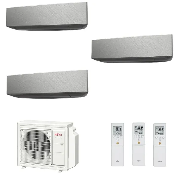 Fujitsu Trio Split KE-B WiFi 7+7+9 AOYG18KBTA3 ASYG07KETF-B ASYG07KETF-B ASYG09KETF-B Klimageräte Silber R-32 Klimageräte ASY...