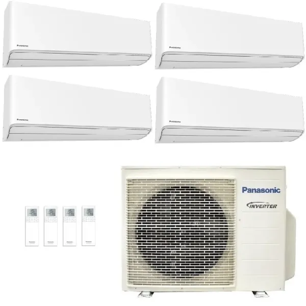 Panasonic Quadri 1.5+1.5+1.5+1.5 kW CU-4Z68TBE CS-MZ16ZKE CS-MZ16ZKE CS-MZ16ZKE CS-MZ16ZKE Klimaanlagen Z Etherea Weiß Z-ZKEW...