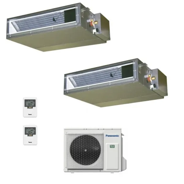 Panasonic 2.5+2.5 kW Duo Split Kanaleinbaugeräte CU-2Z41TBE CS-Z25UD3EAW CS-Z25UD3EAW Klimaanlagen 9000+9000 Btu Z-UB-9+9+CU-...