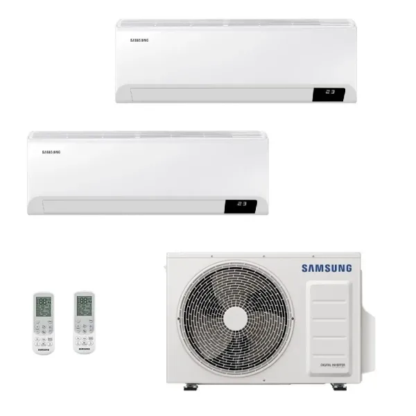 Samsung Klimaanlagen Duo Split Cebu Wi-Fi 7000+7000 Btu + AJ040TXJ2KG/EU R-32 A+++ A++ Stimmenkontrolle WiFi 2.0+2.0 kW AR070...