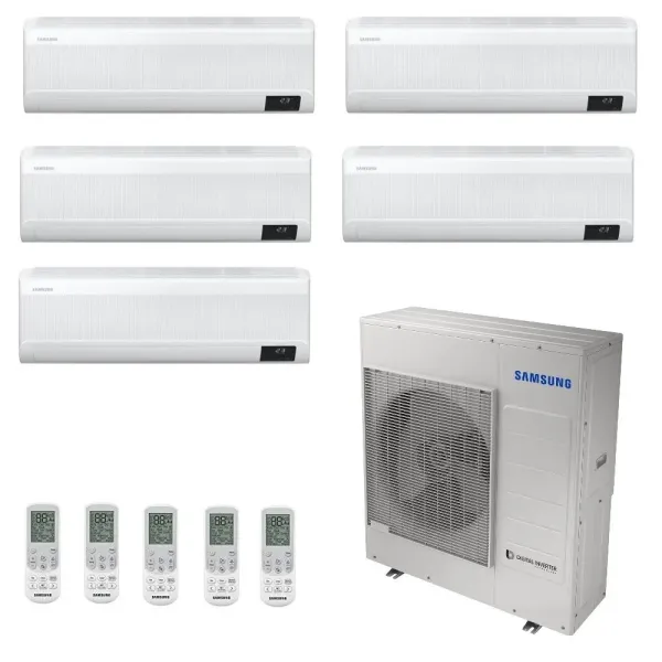 Samsung Klimaanlagen Penta Split Serie WindFree ELITE 7+7+7+7+9 Btu + AJ100TXJ5KG/EU R-32 A++ A+ Stimmenkontrolle WiFi AR0707...