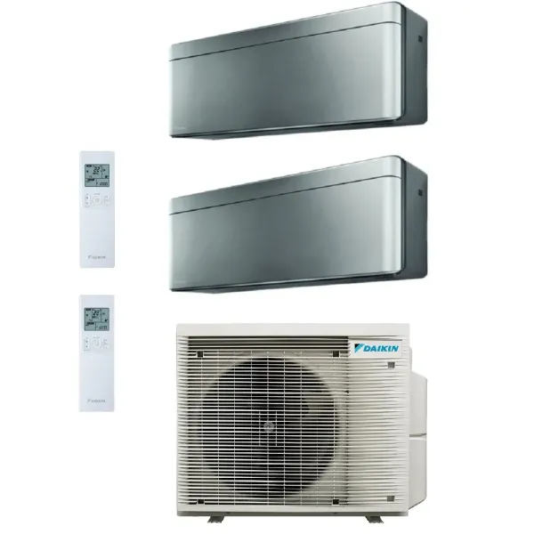 Daikin Duo Split Stylish 7000+7000 Btu 2MXM40A9 FTXA20CS FTXA20CS Klimaanlagen 2.0+2.0 kW WiFi R-32 Stylish Total Silver FTXA...