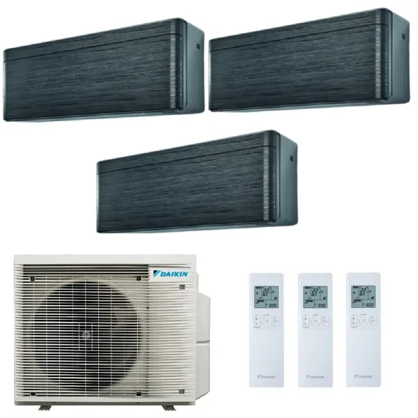 Daikin Trio Split Stylish 7+7+7 Btu 3MXM40A9 FTXA20BT FTXA20BT FTXA20BT Klimaanlagen Stylish Blackwood 2.0+2.0+2.0 kW WiFi FT...