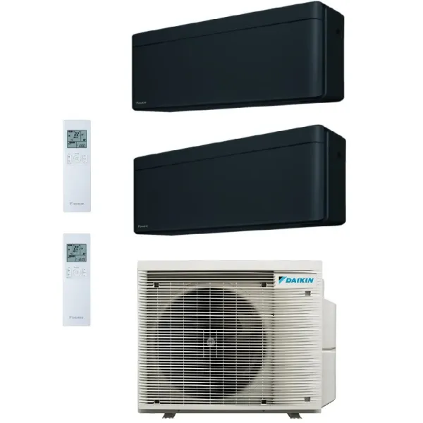 Daikin Duo Split Stylish 9000+12000 Btu 2MXM40A9 FTXA25CB FTXA35CB Klimaanlagen 2.5+3.5 kW WiFi R-32 Stylish Total Black FTXA...