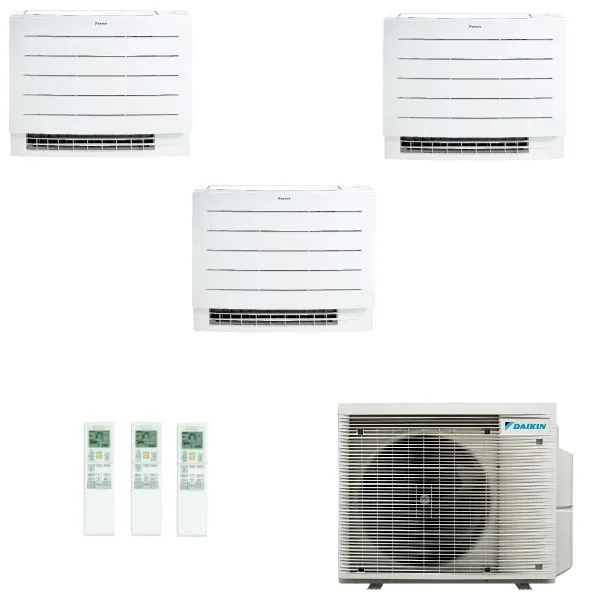 Daikin Trio Split Fußboden 9000+9000+12000 3MXM52A9 FVXM25A9 FVXM25A9 FVXM35A9 Klimaanlagen Console WiFi R-32 FVXM-A-9+9+12-3...