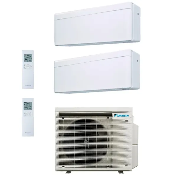 Daikin Duo Split Stylish 7000+18000 Btu 2MXM68A9 FTXA20CW FTXA50CW Klimaanlagen 2.0+5.0 kW WiFi R-32 Stylish Weiß FTXA-CW-7+1...