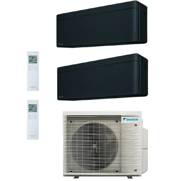 Daikin Duo Split Stylish 9000+12000 Btu 2MXM68A9 FTXA25CB FTXA35CB Klimaanlagen 2.5+3.5 kW WiFi R-32 Stylish Total Black FTXA...