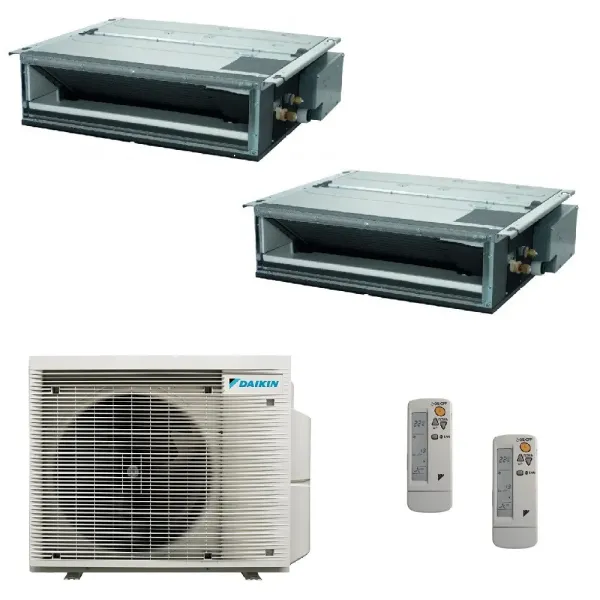 Daikin Duo Split Kanal 9000+12000 Btu 2MXM40A9 FDXM25F9 FDXM35F9 Klimaanlagen mit Fernbedienungen R-32 WiFi Opz FDXM-F9-25+35...