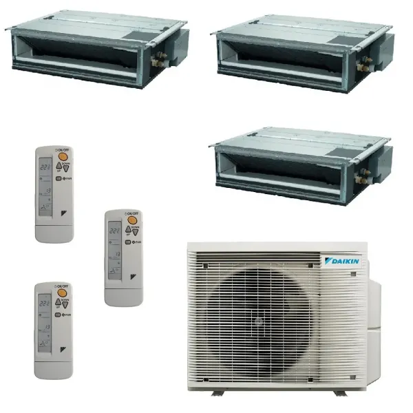 Daikin Trio Split Kanal 9000+12000+12000 3MXM52A9 FDXM25F9 FDXM35F9 FDXM35F9 Klimaanlagen mit Fernbedienungen FDXM-F9-25+35+3...