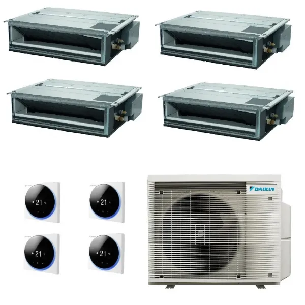 Daikin Quadri Split Kanal 9+9+9+9 4MXM68A9 FDXM25F9 FDXM25F9 FDXM25F9 FDXM25F9 Klimaanlagen mit Madoka-Drahtsteuerung FDXM-F9...