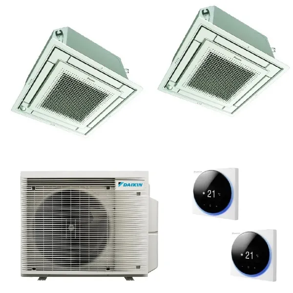 Daikin Duo Split Kassettengerät 12000+12000 Btu 2MXM50A9 FFA35A9 FFA35A9 Klimaanlagen mit Madoka-Drahtsteuerung R-32 WiFi Opz...