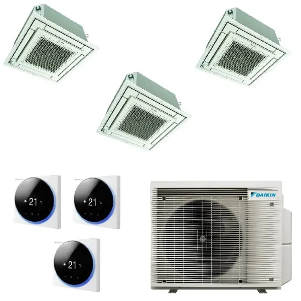 Daikin Trio Split Kassettengerät 9000+9000+9000 3MXM52A9 FFA25A9 FFA25A9 FFA25A9 Klimaanlagen 4 vie mit Madoka-Drahtsteuerung...