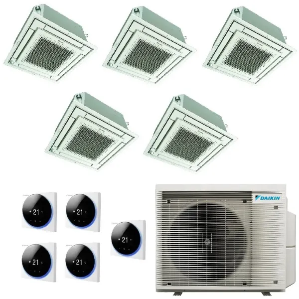 Daikin Penta Split Kassettengerät 9+9+9+9+9 5MXM90A9 FFA25A9 FFA25A9 FFA25A9 FFA25A9 FFA25A9 Klimaanlagen + Kabelsteuerung FF...