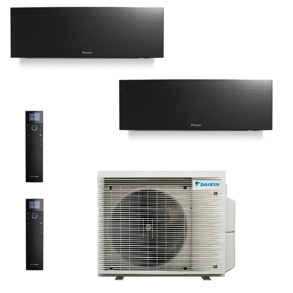 Daikin Duo Split Emura 7000+7000 Btu 2MXM40A9 FTXJ20AB FTXJ20AB Klimaanlagen 2.0+2.0 kW WiFi R-32 Emura 3 Schwarz FTXA-AB-7+7...