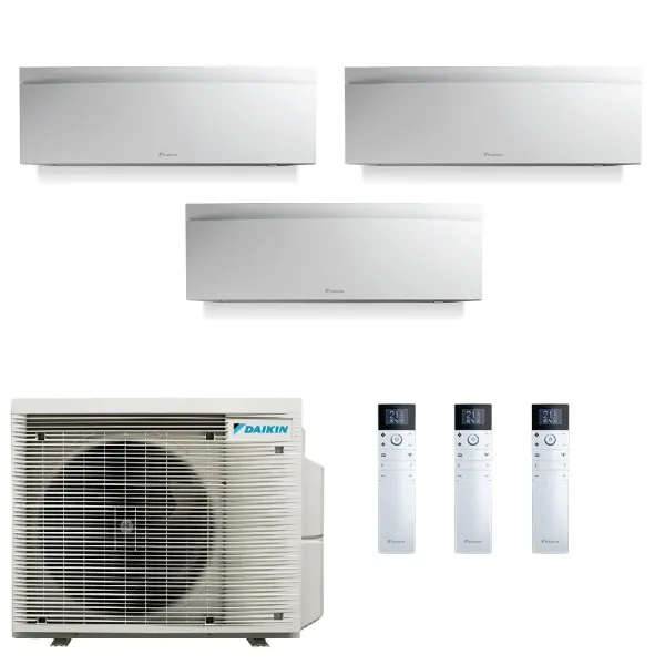 Daikin Trio Split Emura 7+7+7 Btu 3MXM40A9 FTXJ20AW FTXJ20AW FTXJ20AW Klimaanlagen Emura 3 Weiß 2.0+2.0+2.0 kW WiFi FTXA-AW-7...