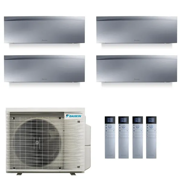 Daikin Quadri Split 7+7+7+7 Emura 4MXM68A9 FTXJ20AS FTXJ20AS FTXJ20AS FTXJ20AS Klimaanlagen Emura 3 Silber WiFi FTXA-AS-7+7+7...