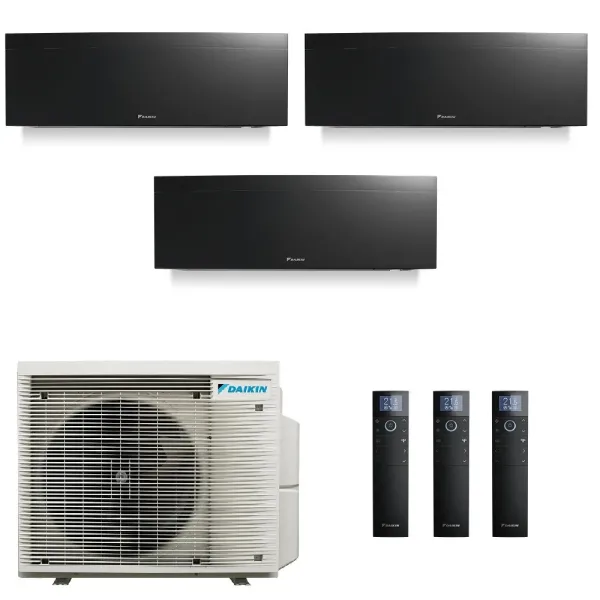 Daikin Trio Split Emura 7+7+7 Btu 3MXM40A9 FTXJ20AB FTXJ20AB FTXJ20AB Klimaanlagen Emura 3 Schwarz 2.0+2.0+2.0 kW WiFi FTXA-A...