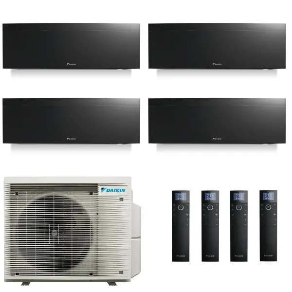 Daikin Quadri Split 7+7+7+12 Emura 4MXM68A9 FTXJ20AB FTXJ20AB FTXJ20AB FTXJ35AB Klimaanlagen Emura 3 Schwarz WiFi FTXA-AB-7+7...