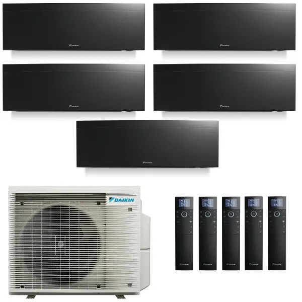 Daikin Penta Split 7+7+7+9+9 5MXM90A9 FTXJ20AB FTXJ20AB FTXJ20AB FTXJ25AB FTXJ25AB Klimaanlagen Emura 3 Schwarz WiFi FTXA-AB-...