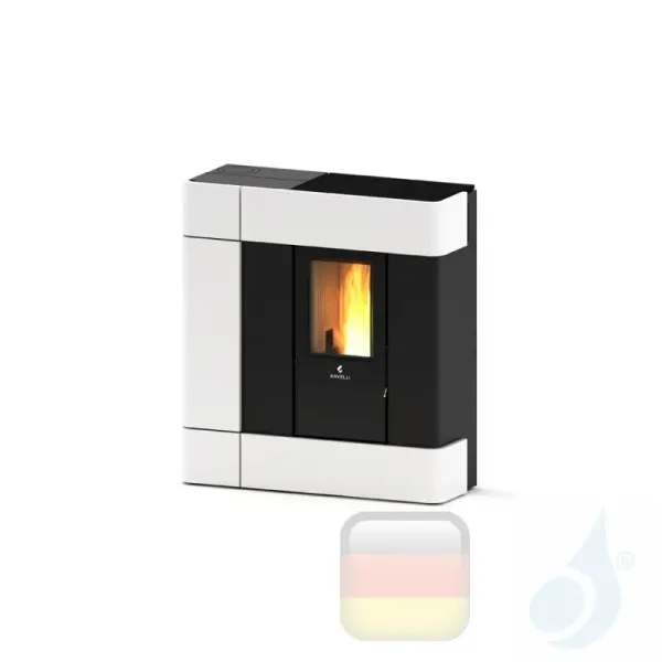 Ravelli Pelletofen Elettra 8 kW Beschichtungstyp metal Perlweiss A+ Belüftet Ravelli-20046DR01-PRL