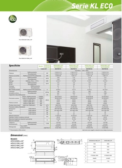 Klimageräte Fujitsu 9000 Btu Kanaleinbaugeräte ECO KL Kompakt 220v